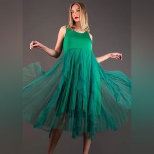 A STEAL! Comfy and cute! Ruffle tulle slip dress by Kate Hewko.